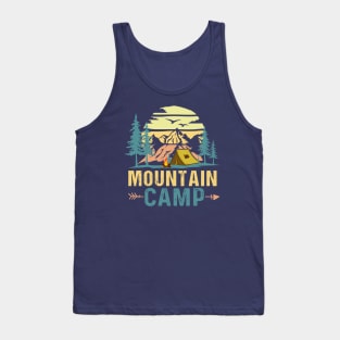 mountain camp - outdoor camping, adventure, hiking , trekking, holiday, vacation Tank Top